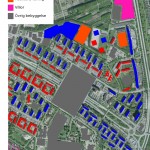 Karta över bebyggelsetyp i Rosengård 2030.